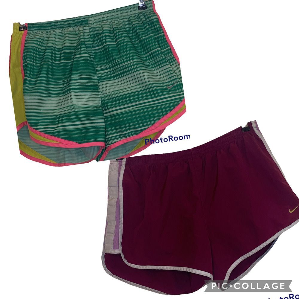 Nike - Running Shorts, Bundle of 2! Size Medium, Maroon and Green